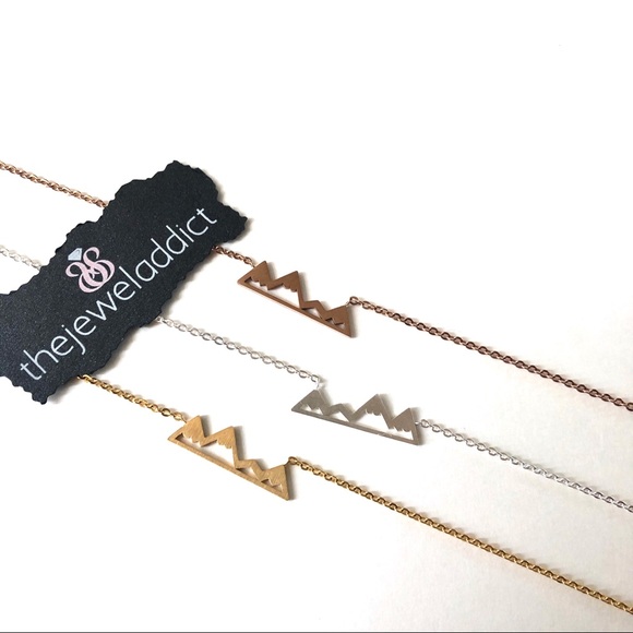 STAINLESS STEEL Delicate silver mountain necklace - Picture 7 of 8